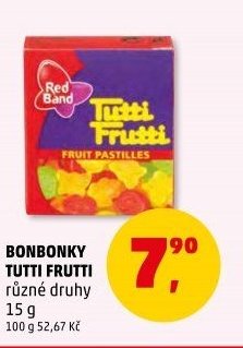 Bonbonky Tutti Frutti různé druhy 15 g