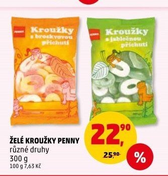 Želé kroužky Penny různé druhy 300 g