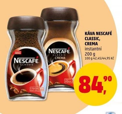 KÁVA NESCAFÉ CLASSIC, CREMA