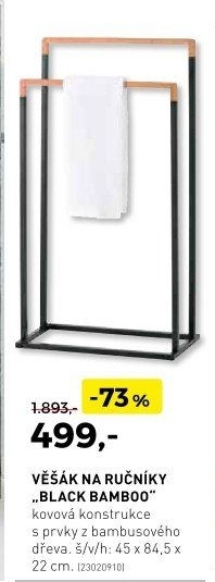Věšák na ručníky Black bamboo