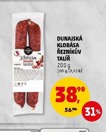 DUNAJSKÁ KLOBÁSA ŘEZNÍKŮV TALÍŘ