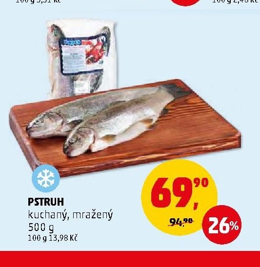 Pstruh kuchaný, mražený 500 g