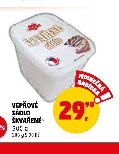 VEPŘOVÉ SÁDLO ŠKVAŘENÉ