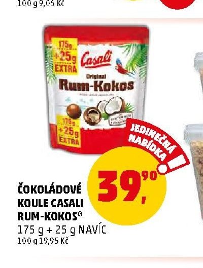 Čokoládové koule Casali Rum-Kokos