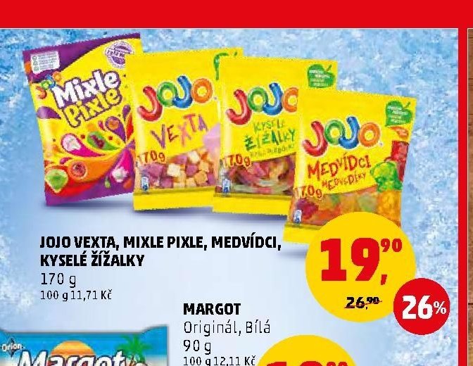 JOJO VEXTA, MIXLE PIXLE, MEDVÍDCI, KYSELE ŽÍŽALKY 170 g