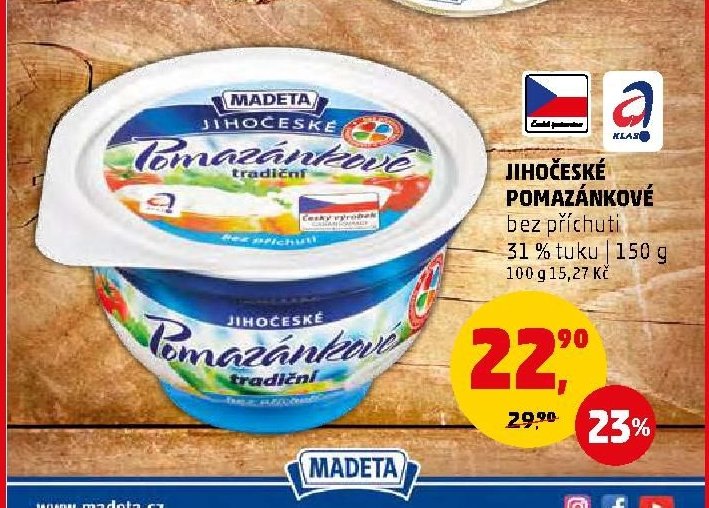 JIHOČESKÉ POMAZÁNKOVÉ bez příchuti 150 g