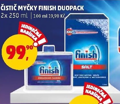 ČISTIČ MYČKY FINISH DUOPACK 2x 250 ml