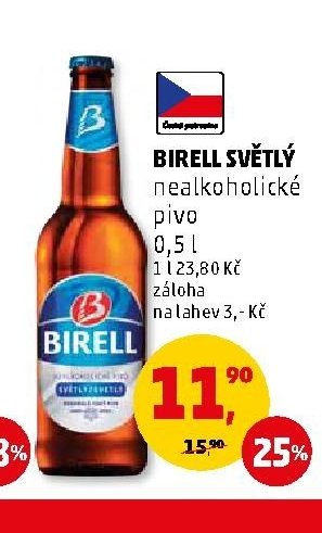 BIRELL SVĚTLÝ nealkoholické pivo