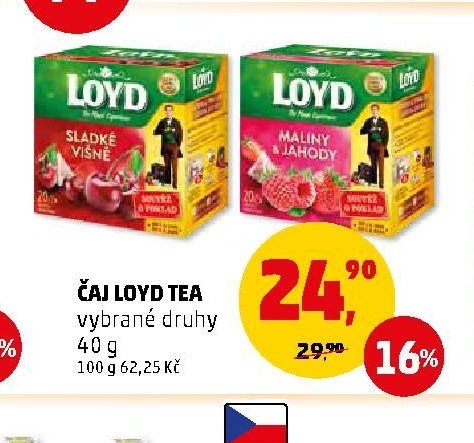 Čaj Loyd Tea vybrané druhy