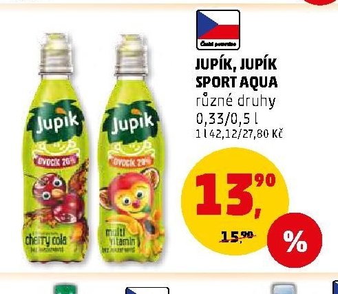 Jupík, Jupík Sport Aqua různé druhy