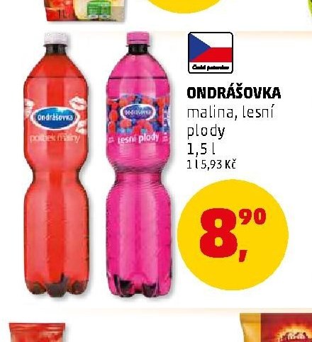 Ondrášovka malina, lesní plody