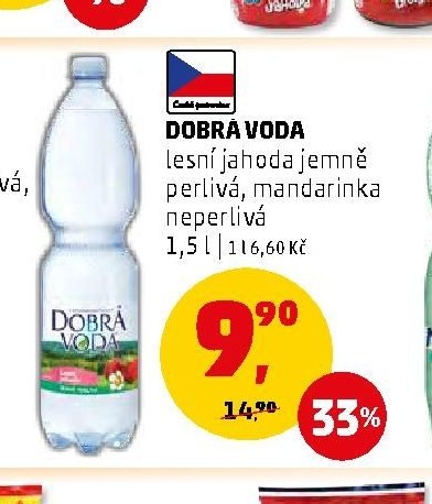 Dobra Voda lesní jahoda jemně perlivá, mandarinka neperlivá
