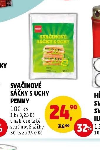 Svačinové sáčky s uchy 100 ks