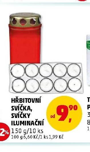 Hřbitovní svíčka, svíčky iluminační