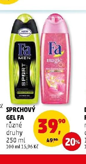 Sprchový gel Fa různé druhy 250 ml