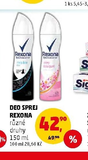 Deo sprej Rexona různé druhy 150 ml