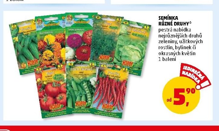 SEMÍNKA RŮZNÉ DRUHY