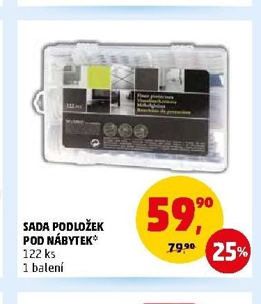 Sada podložek pod nábytek 122 ks
