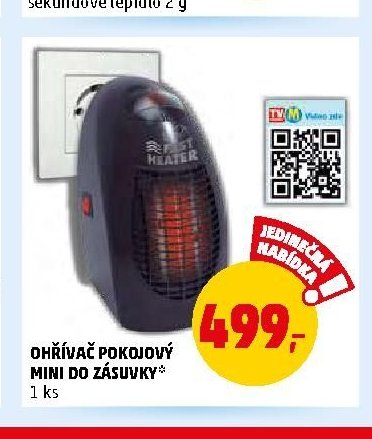 Ohřívač pokojový mini do zásuvky