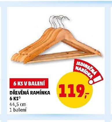 Dřevěná ramínka