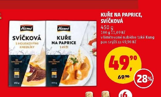 Kuře na paprice, Svíčková