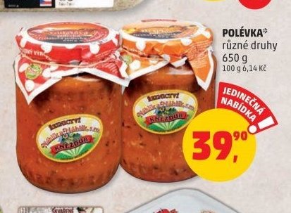 Polévka různé druhy 650 g