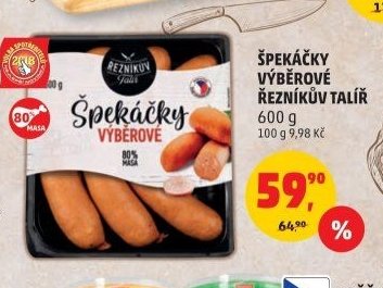 ŠPEKÁČKY VÝBĚROVÉ ŘEZNÍKŮV TALÍŘ