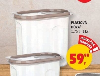 PLASTOVÁ DÓZA 1,75 l