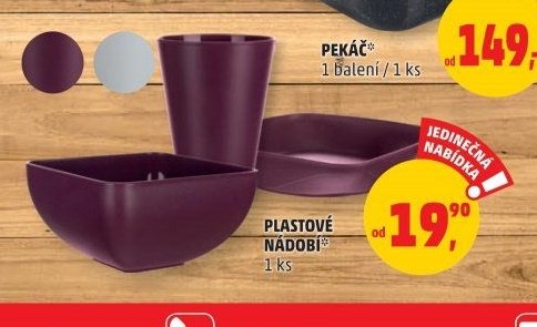 Plastové nádobí