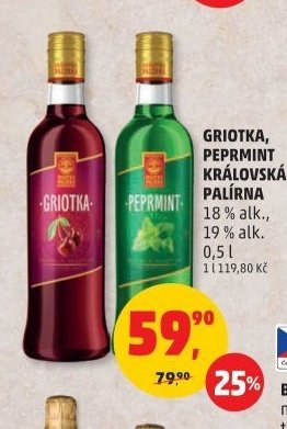GRIOTKA, PEPRMINT KRÁLOVSKÁ PALÍRNA 0,5 l