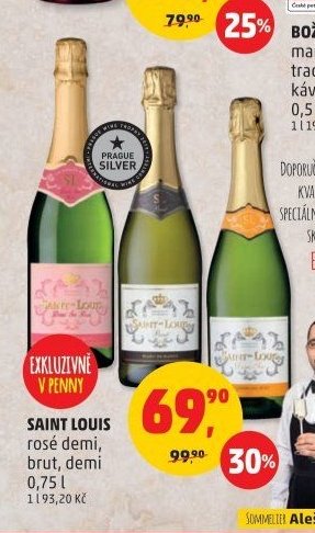 SAINT LOUIS rosé demi, brut, demi 0,75 l