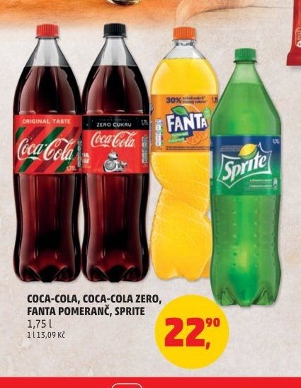 Coca-Cola, Coca-Cola Zero, Fanta Pomeranč, Sprite