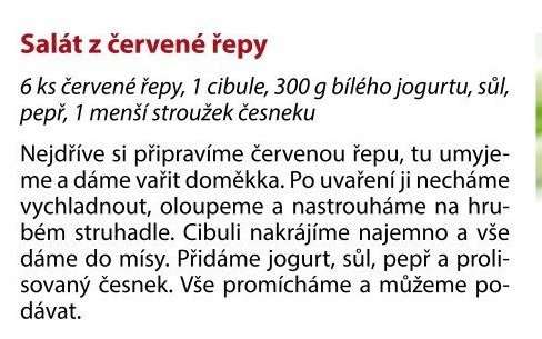 Salát z červené řepy