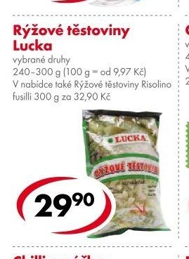 Rýžové těstoviny Lucka