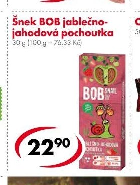 Šnek BOB jablečno-jahodová pochoutka