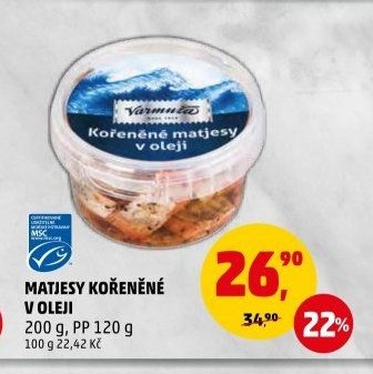 MATJESY KOŘENĚNÉ V OLEJI