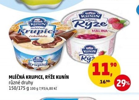 MLÉČNÁ KRUPICE, RÝŽE KUNÍN