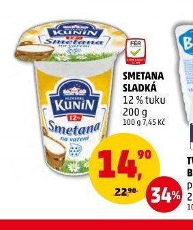 SMETANA SLADKÁ KUNÍN