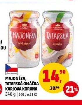 MAJONÉZA, TATARSKÁ OMÁČKA KARLOVA KORUNA