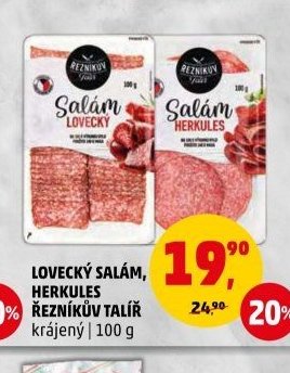 LOVECKÝ SALÁM, HERKULES ŘEZNÍKŮV TALÍŘ krájený | 100 g