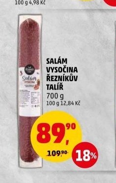 SALÁM VYSOČINA ŘEZNÍKŮV TALÍŘ 700 g