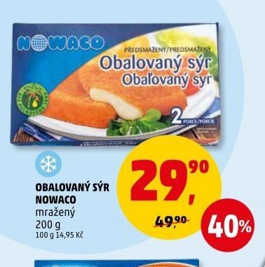 Obalovaný sýr Nowaco mražený 200 g