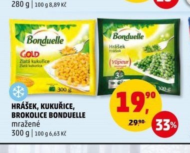 Hrášek, kukuřice, brokolice Bonduelle mražené 300 g