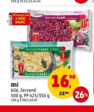 ZELÍ bílé, červené