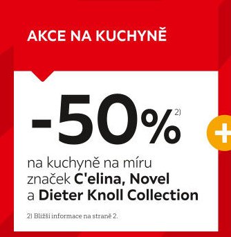 akce na kuchyně na kuchyně na míru značek C'elina, Novel a Dieter Knoll Collection