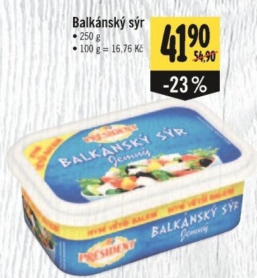 Balkánský sýr Président