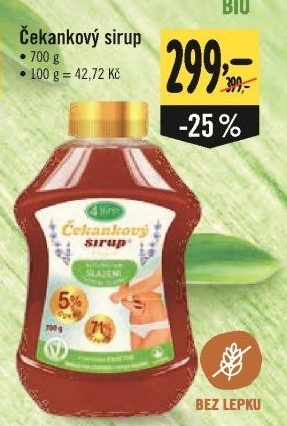 Čekankový sirup 4Slim