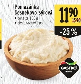 Česneková pomazánka se sýrem Gastro
