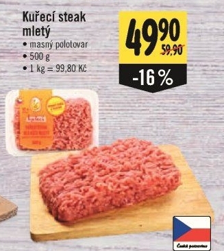 Kuřecí steak mletý DZ Klatovy