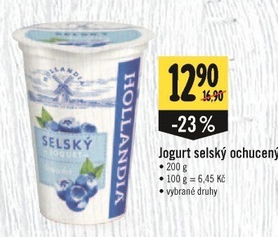 Ochucený jogurt selský Hollandia